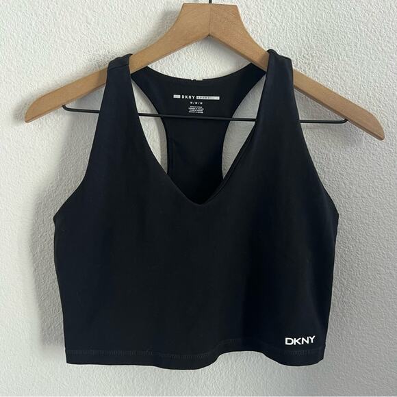 DKNY Racer Back Midi Active Tank Shelf Bra Unpadded Medium - Picture 1 of 4